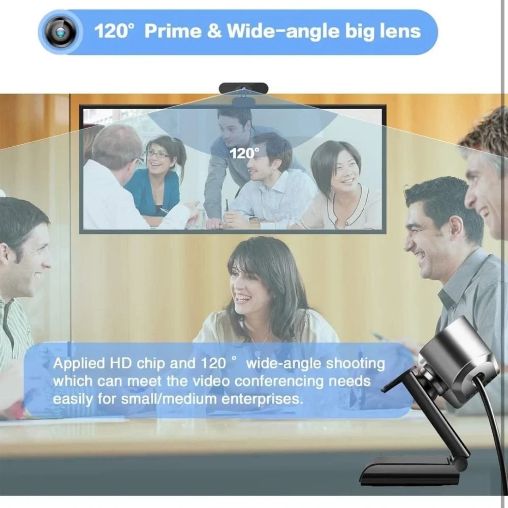 Web Camera with Microphone for Desktop - External Webcam 1080P Plug&Play